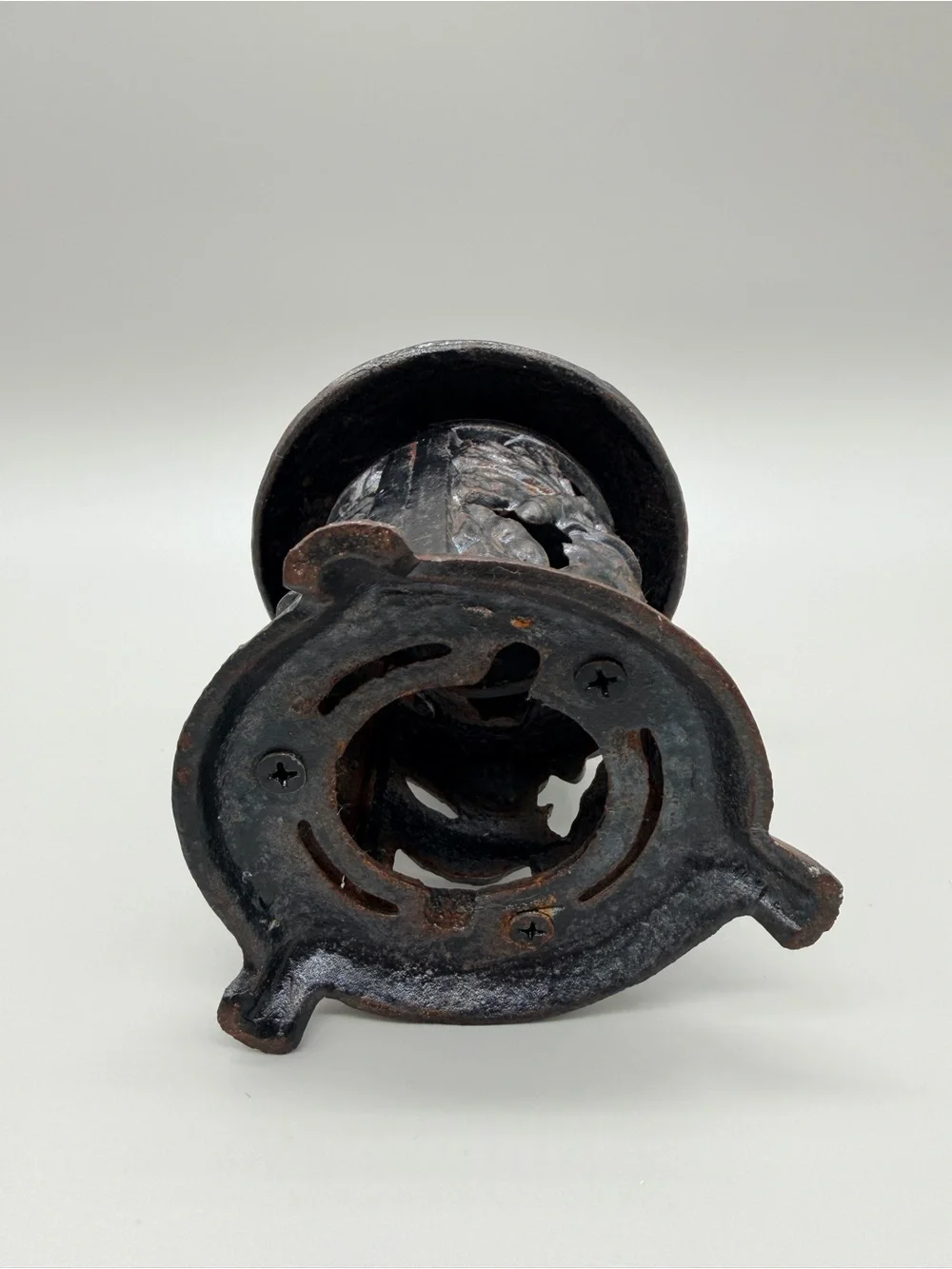 Vintage Japanese Cast Iron Pagoda Lantern Butterfly Whimsigoth MCM Garden 6.5